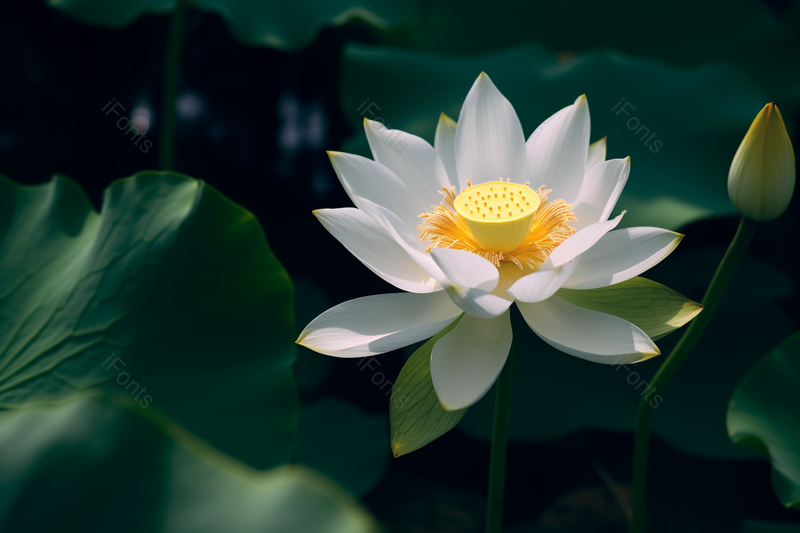 池塘里绿色的荷叶自然美景背景图,高清,摄影图,摄影图片,图片大全,摄影图免费下载